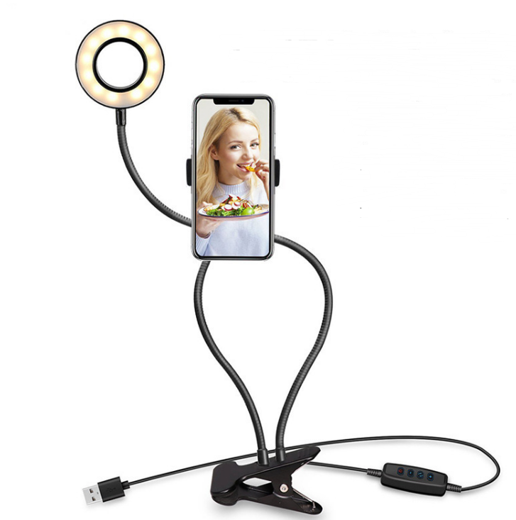 Phone Stand with Ring Light for Live Streaming
