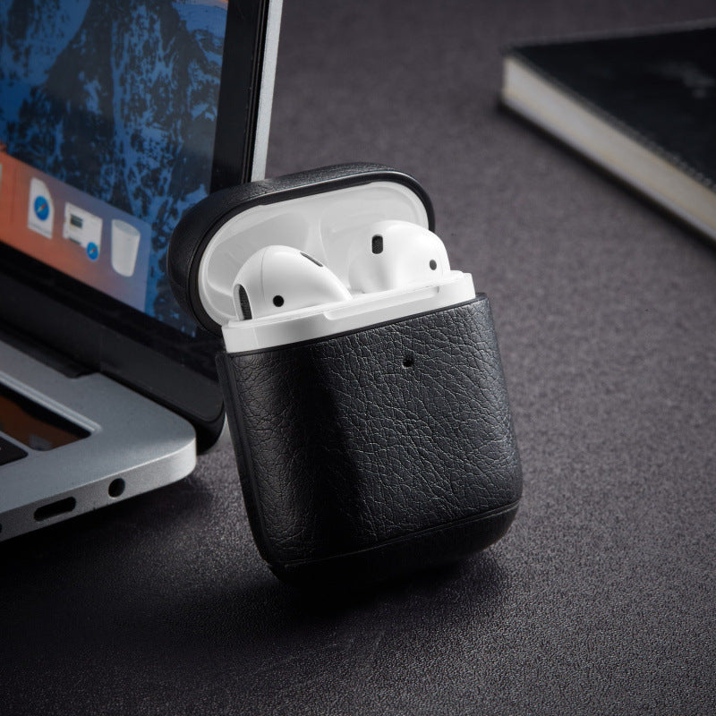 Retro Leather Earbud Case, Dustproof & Shockproof