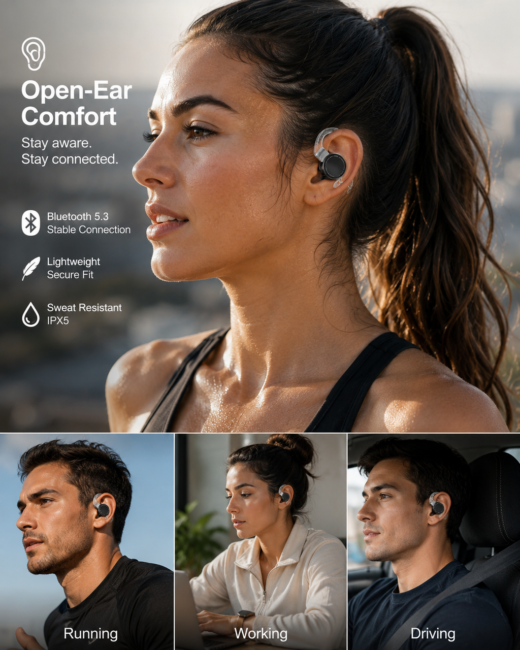 Open-Ear Bluetooth Headphones