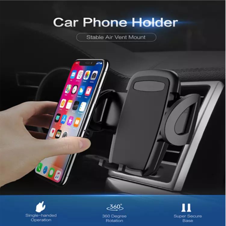 Car Air Vent Cell Phone Mount With Adjustable Cradle