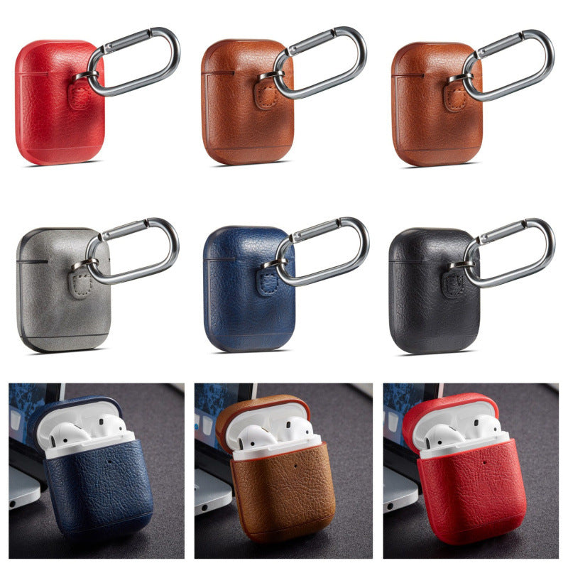 Retro Leather Earbud Case, Dustproof & Shockproof