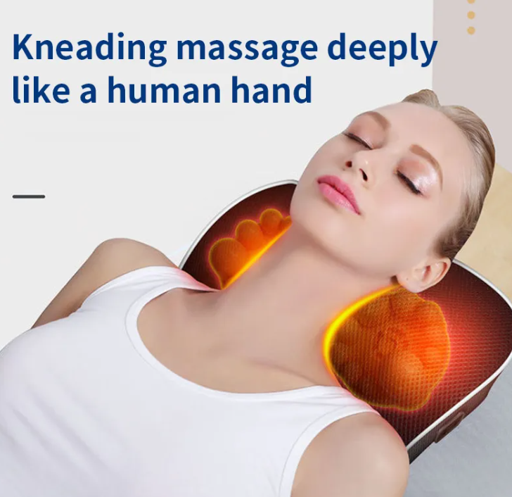 Electric Heated & Massaging Pillow for Muscle Relief